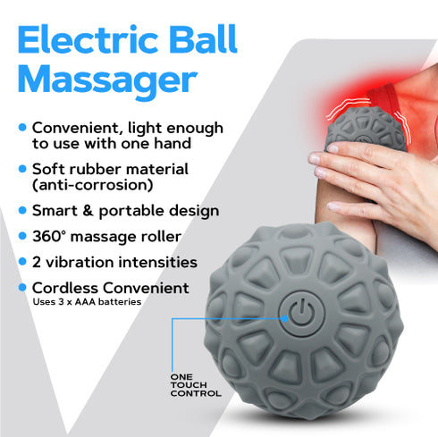 Red Light Infrared Therapy Handheld Device with Electric Massage Ball