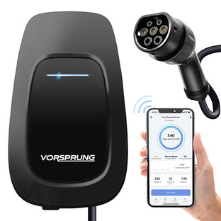 NovaPro - Smart EV Wall Charger Type 2 Tethered with Smart App | 32A/7.4kW | 5M
