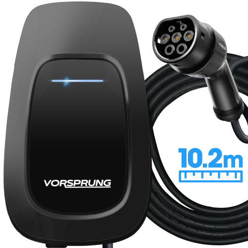 Nova - EV Wall Charger (10.2m) | Type 2 Tethered | 32A/7.4kW | 10.2M