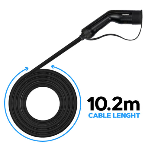 EV Wall Charger with Type 2 Tethered Cable | 32A/7.4kW | 10M