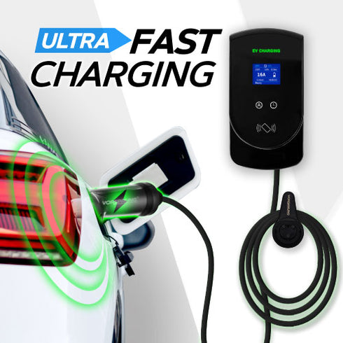 DarkStar - RFID LCD Smart EV Wall Charger Type 2 with RFID, Smart App & LCD Display | 32A/7.4kW | 5M