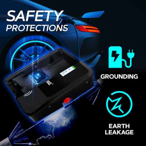 NightHawk Pro - EV Wall Charger OCPP1.6 | Smart App w/ WiFi & Bluetooth | 5-Metre | 32A/7.4kW | Pen Protection
