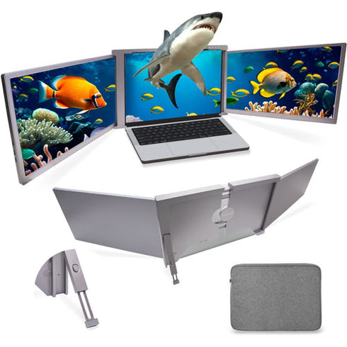 Macbook Triple Portable Monitor for Laptop | 14" | 1080P HD | Compatible with 15"- 17" Macbook Air & Pro