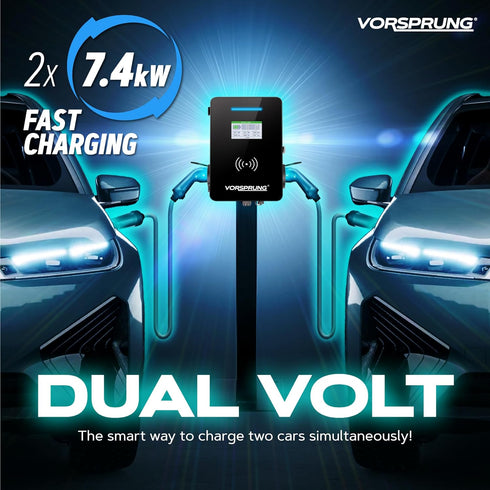 DualVolt (14kW) - EV Wall Charger | 64Amp |  LCD Screen
